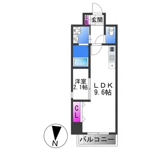 ONLYONE布施【3階】の間取り