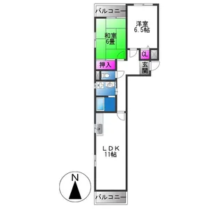 ベルメゾン伍の坪【4階】の間取り