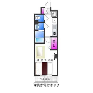 Luxe今里Ⅱ【8階】の間取り
