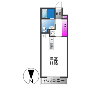 アリビオ北巽【6階】の間取り