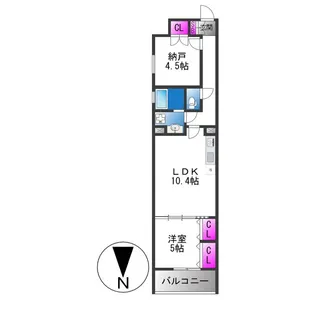 フォレストクリエオーレ枚岡弐番館【3階】の間取り