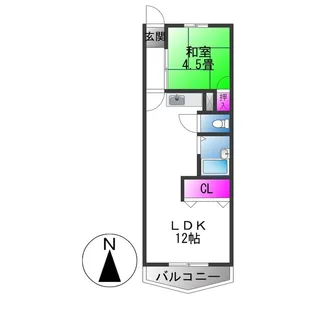 ミドービル【8階】の間取り