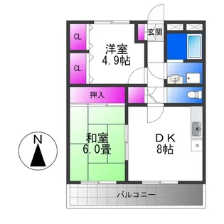 メルベーユ・シャンブル【1階】の間取り