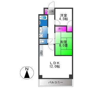 グローリー飛鳥【4階】の間取り