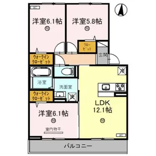 TORISIA友井【3階】の間取り