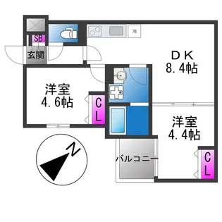D PORTA URBAN LIFE【2階】の間取り