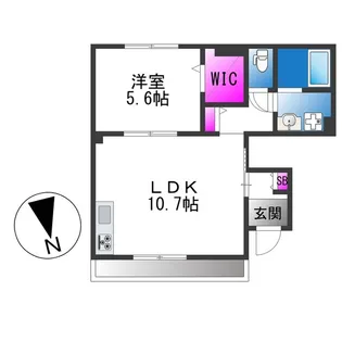フルール光【1階】の間取り