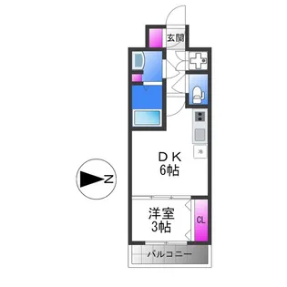 オリエンテム【9階】の間取り