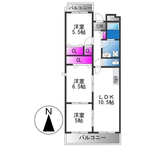 メルベーユ【3階】の間取り