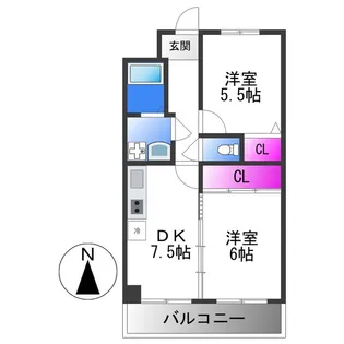 デイグラン長居公園【4階】の間取り