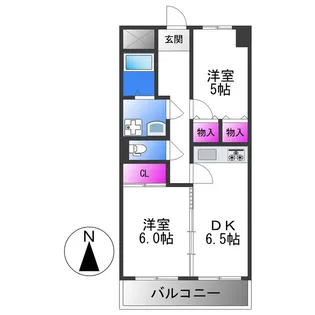 デイグラン長居公園【5階】の間取り