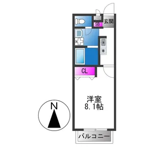 プルーデンス【1階】の間取り