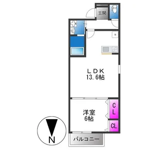 フジパレス鴻池新田Ⅴ番館【1階】の間取り