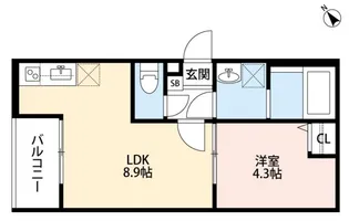 アークティカ小路【3階】の間取り