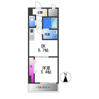 ソシアル・ヴィレッジ【6階】の間取り