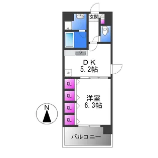 コンフォール平野【4階】の間取り