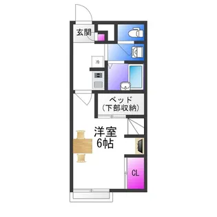 レオパレスコンフォート【2階】の間取り