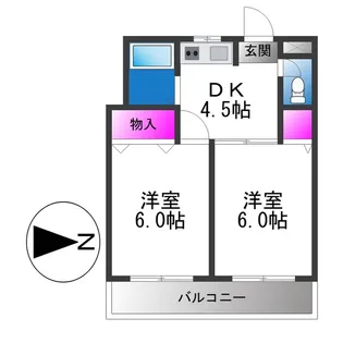 エスパス南巽【3階】の間取り