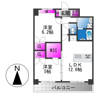 グランドレッセ今里【8階】の間取り