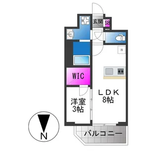エスリード大阪城EAST【8階】の間取り