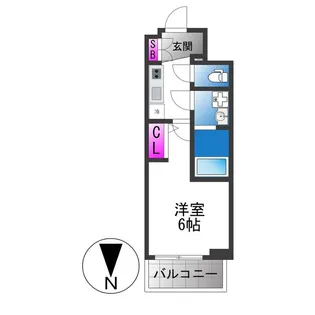 エスリード大阪城EAST【8階】の間取り
