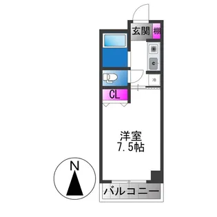 Parfait俊徳道【2階】の間取り