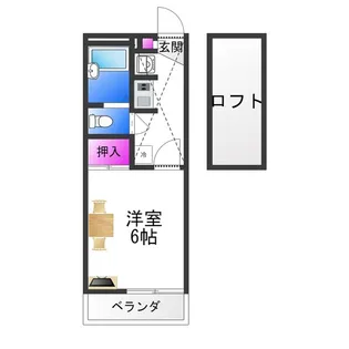 レオパレスシオン【2階】の間取り
