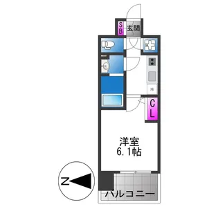 CREST TAPP 大阪EAST【8階】の間取り