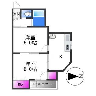 アセンティア加美【4階】の間取り