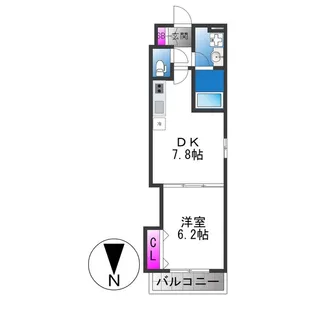 プロスパーコート長瀬【3階】の間取り