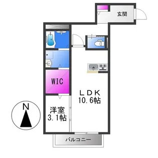 adonis court partⅡ【3階】の間取り