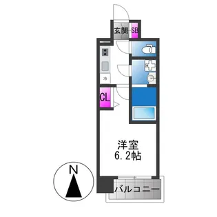 エスリード大阪イーストエッジ【9階】の間取り