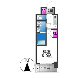 エスリード大阪イーストエッジ【4階】の間取り