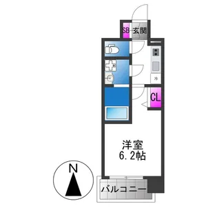 エスリード大阪イーストエッジ【7階】の間取り