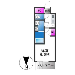 エスリード大阪イーストエッジ【3階】の間取り