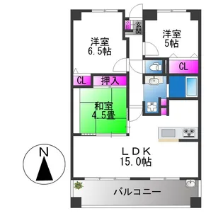 セザール平野【3階】の間取り