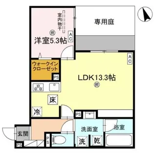 クラシスト東粉浜WEST【1階】の間取り