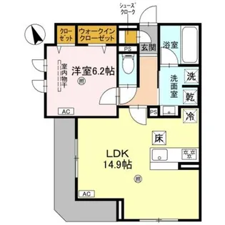 クラシスト東粉浜WEST【1階】の間取り