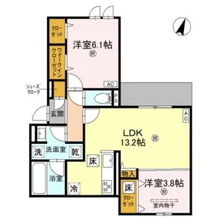 クラシスト苅田WEST【1階】の間取り