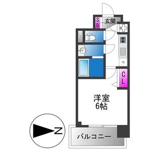 レジュールアッシュ緑橋駅前【6階】の間取り