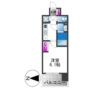 CREST TAPP 大阪EAST【12階】の間取り