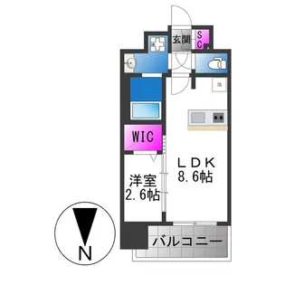 ファステート東大阪アダマス【2階】の間取り