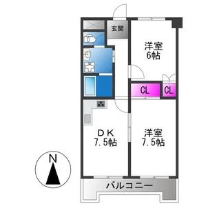 Belong東花園【4階】の間取り