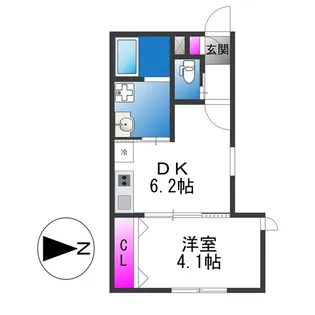 グランハイツ ウキジマ【1階】の間取り