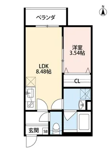 ライフ・アンス【1階】の間取り