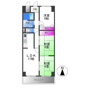 メゾン菱江【4階】の間取り