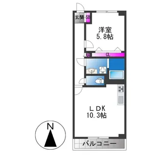 ル・グランボヌール【3階】の間取り