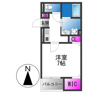 ヴェルメゾン加美東【3階】の間取り