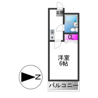 LIVE SPACE上小阪【3階】の間取り