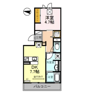 ボーセジュール【1階】の間取り